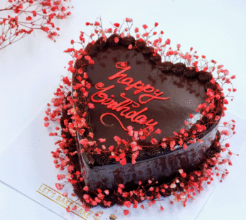 Heart Shape Chocolate Birthday Cake